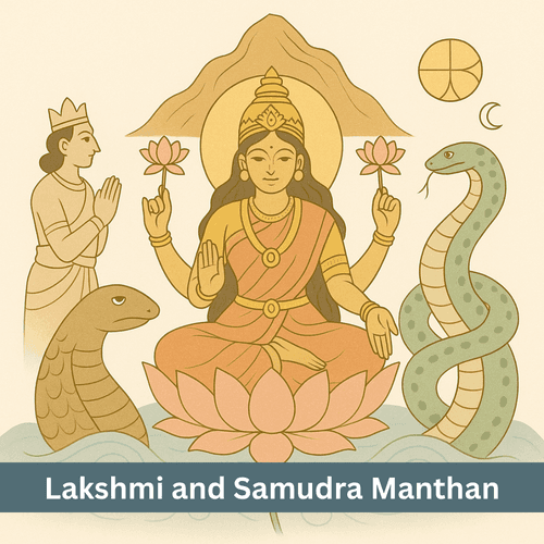 Why did Goddess Lakshmi arise during Samudra Manthan and what does it teach for life