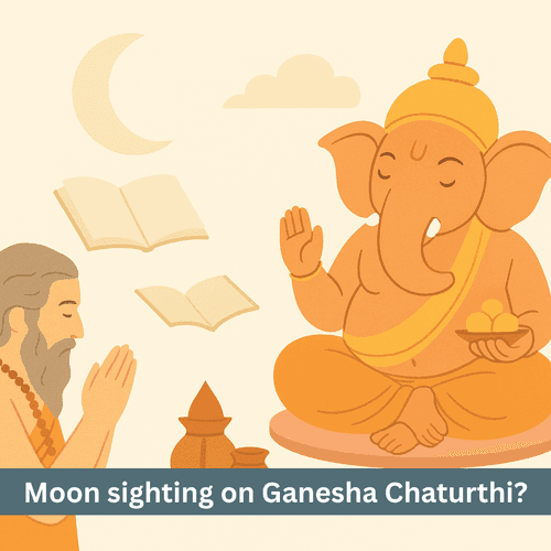 Why should moon sighting be avoided on Ganesh Chaturthi