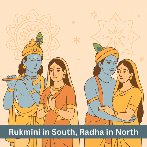 Why is Rukmini Worshipped in South India but Radha Gets Priority in North India?