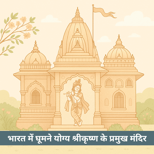 भारत में घूमने योग्य श्रीकृष्ण के प्रमुख मंदिर कौन-कौन से हैं?