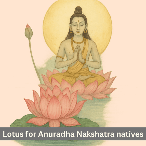 What is the deeper spiritual meaning of the lotus for Anuradha Nakshatra natives?