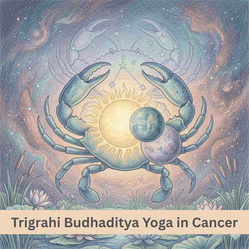 The Trigrahi Budhaditya Yoga in Cancer
