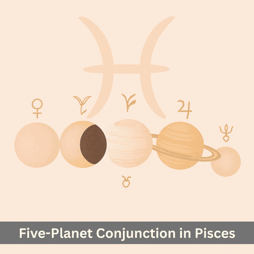 Will the Sun Mercury Venus Saturn and Rahu Five-Planet Conjunction in Pisces Rewrite Your Destiny? (March 29 - April 14 2025)