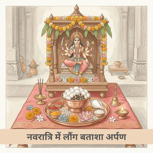 नवरात्रि में लौंग बताशा अर्पण