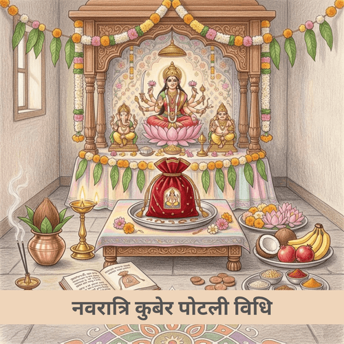नवरात्रि कुबेर पोटली विधि