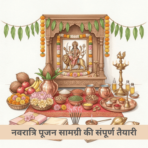 नवरात्रि पूजन सामग्री की संपूर्ण तैयारी