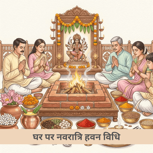 घर पर नवरात्रि हवन विधि