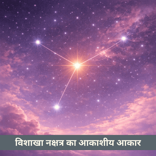 विशाखा नक्षत्र का आकाशीय आकार: तुला-वृश्चिक क्षेत्र में शाखित आकृति