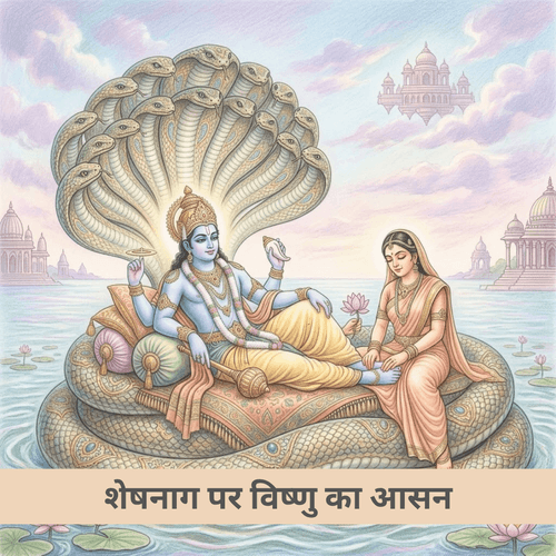 शेषनाग पर विष्णु का आसन