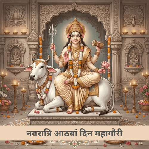 नवरात्रि आठवां दिन महागौरी