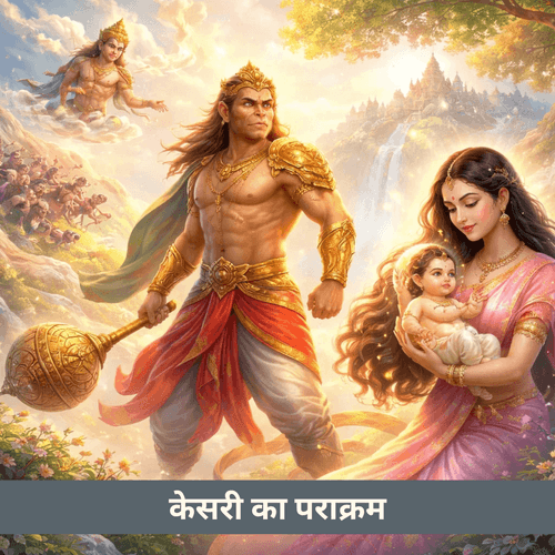 केसरी का पराक्रम और हनुमान जन्म का संकेत: जब साहस ने खोला दिव्य आशीर्वाद का मार्ग