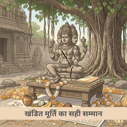 खंडित मूर्ति का सही सम्मान