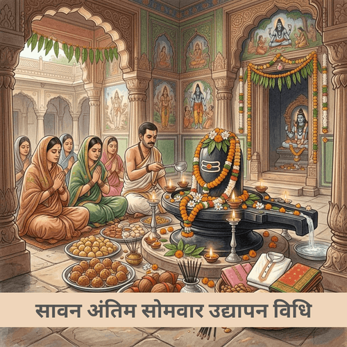 सावन अंतिम सोमवार उद्यापन विधि