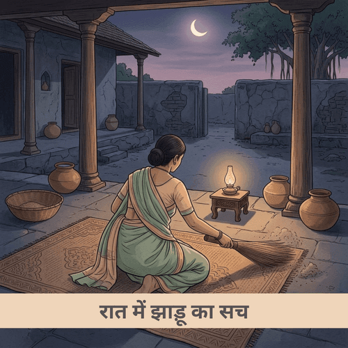 रात में झाड़ू का सच