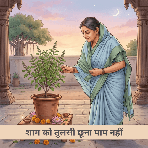 शाम को तुलसी छूना पाप नहीं
