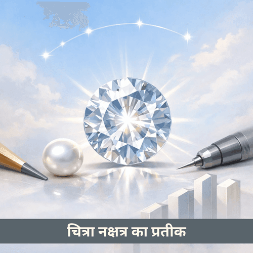 चित्रा नक्षत्र का ज्योतिर्मय रत्न प्रतीक: सौन्दर्य, सिद्धि और दिव्य विन्यास की कला