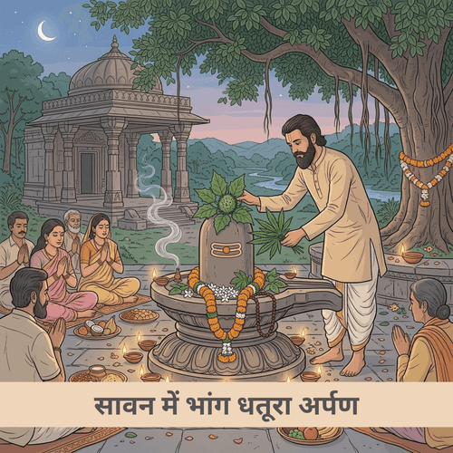 सावन में भांग धतूरा अर्पण