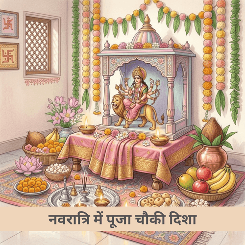 नवरात्रि में पूजा चौकी दिशा