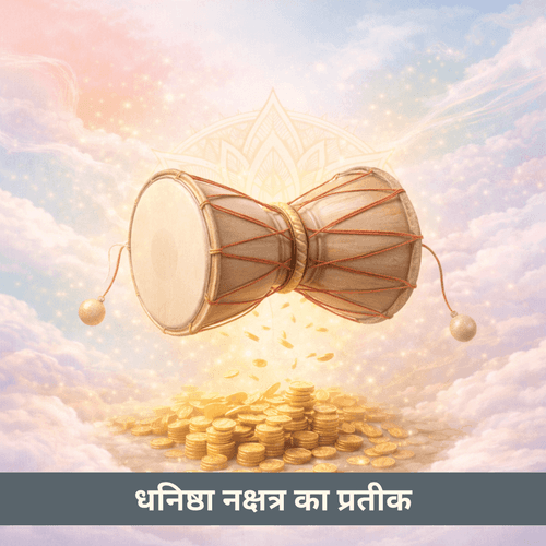 धनिष्ठा नक्षत्र का प्रतीक: डमरू, समय की लय और समृद्धि का नाद