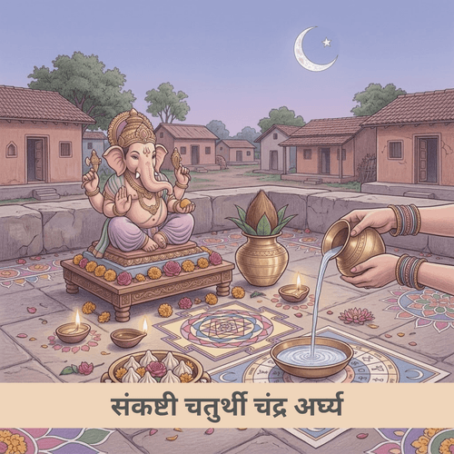संकष्टी चतुर्थी चंद्र अर्घ्य