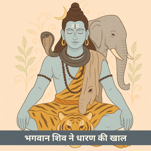 जब भगवान शिव ने धारण की हाथी और बाघ की खाल